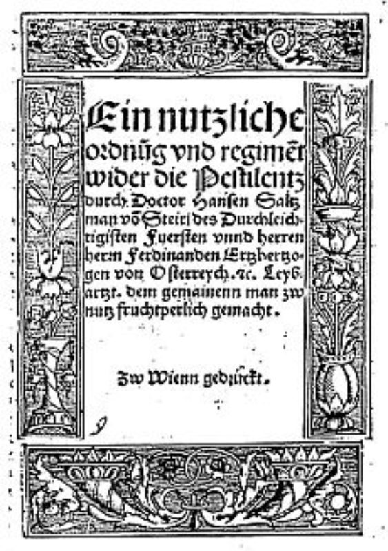 Vor 500 Jahren erschien in Wien die Pest-Ordnung ...