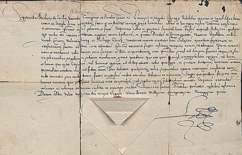 Frstenbrief von 1591, im Besitz des Siebenbrgen ...