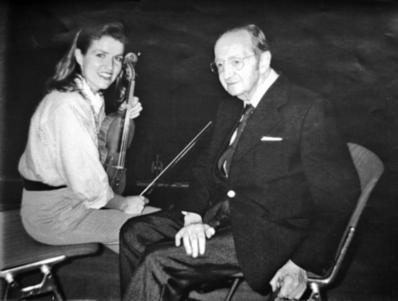 Ernst Irtel mit der berhmten Violonistin Anne ...