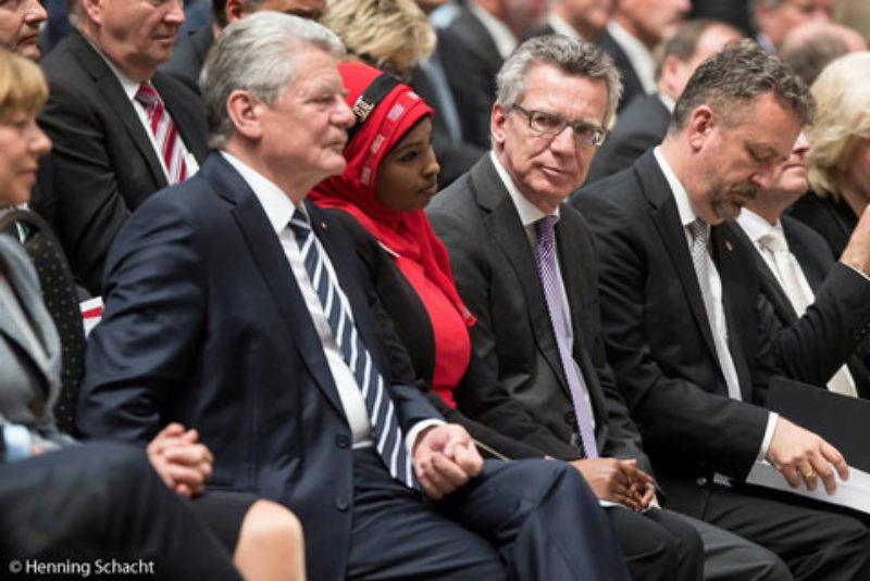 Von links: Bundesprsident Joachim Gauck, Asma ...