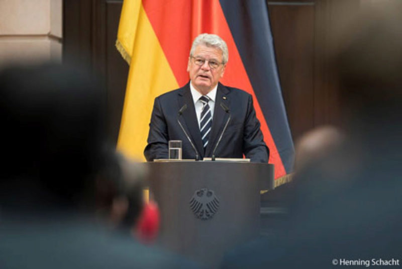 Bundesprsident Joachim Gauck bei seiner Rede zum ...
