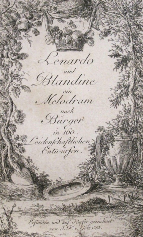 Titelkupfer des Melodrams „Leonardo und Blandine“ ...