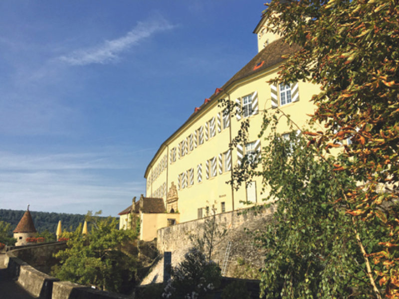 Schloss Horneck – die Auenmauern wurden in ...
