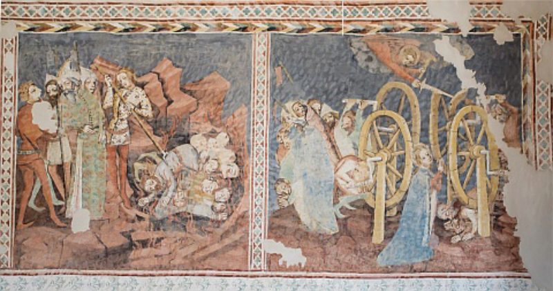 Die Fresken in der Kirchenburg Eibesdorf wurden ...