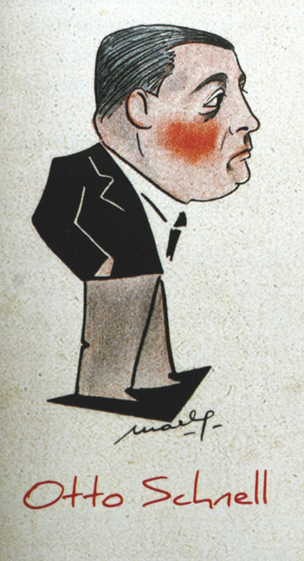 Der Kronstdter Otto Schnell als Salon-Karikatur ...