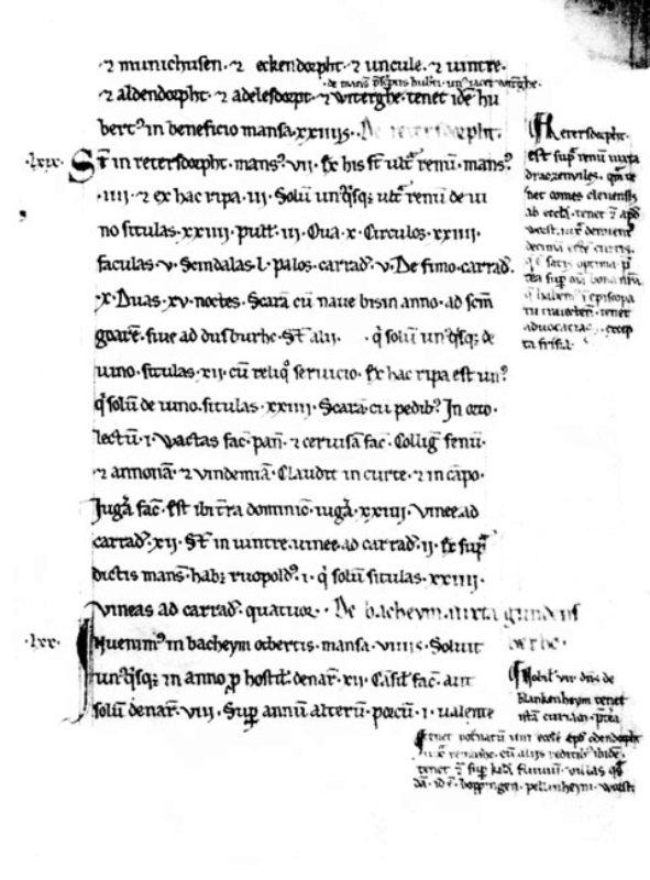 Abschrift des Prmer Urbars von 1222 (Zeile 3 von ...