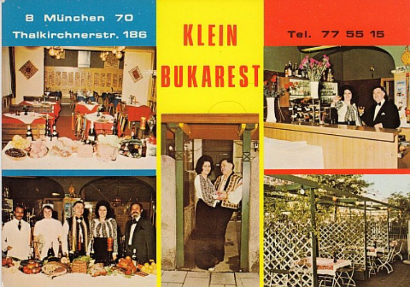 Reklamepostkarte des Mnchner Lokales „Klein ...
