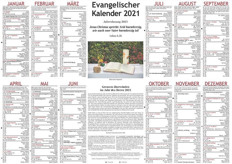 Den Evangelischen Wandkalender 2021 aus der ...