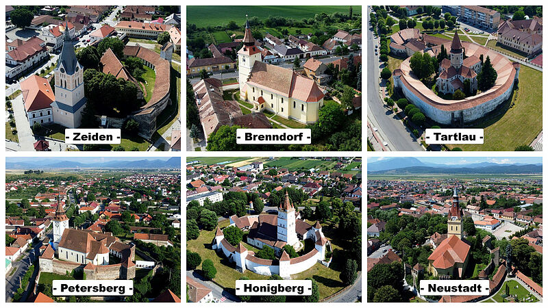 Burzenlnder Kirchenburgen, mit der&#8200;Drohne ...