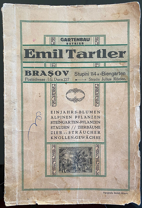 Pflanzenkatalog der Grtnerei Emil Tartler ...