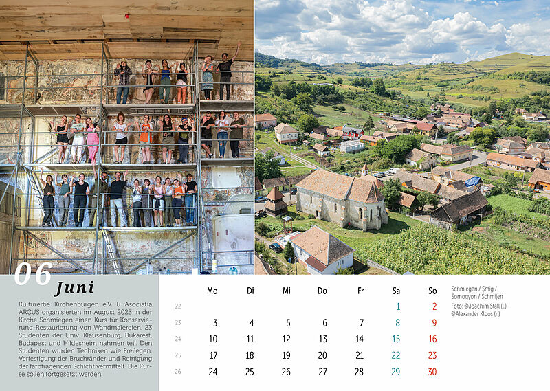 Juni-Kalenderblatt des Kirchenburgenkalenders:&#8200;Teilnehmer ...