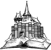 Mit diesem Logo wirbt die Stiftung Siebenbrgische Bibliothek fr den Erhalt der Einrichtungen auf Schloss Horneck.