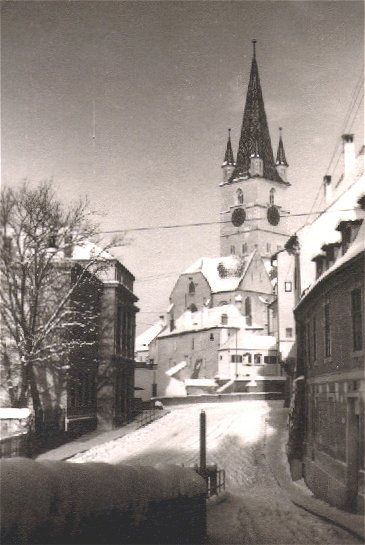 Hermannstadt im Winterkleid - auf einer alten Postkarte