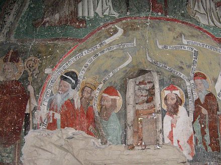 Alttestamentarische Propheten in der sdlichen Fensternische der Honigberger Kapelle. Foto: Udo Buhn