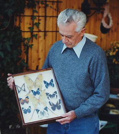 Ungewhnliches Hobby: Schmetterlingszchter Michael Konradt in Geretsried.