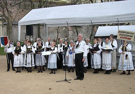 Auftritt des Siebenbrgischen Trachtenchores der Kreisgruppe Stuttgart beim Folkloretreffen in Brnn.