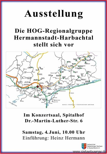 Die HOG-Regionalgruppe Hermannstadt-Harbachtal stellt sich vor. Ausstellung.