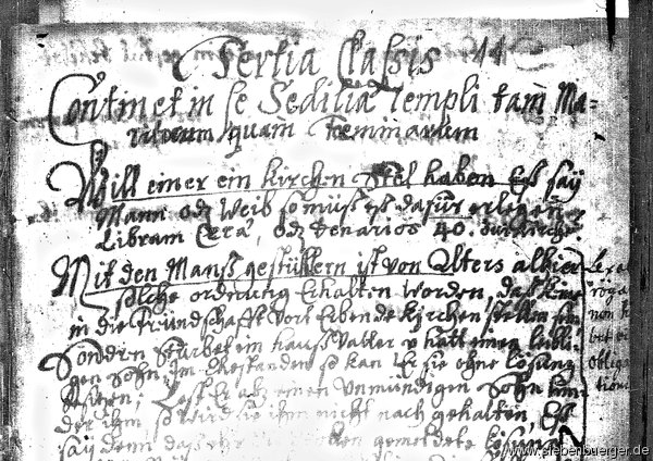 Felldorfer "Kirchenordung" von 1661