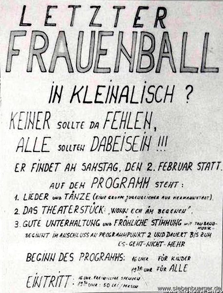47.Plakat "Letzter Frauenball?" 