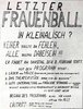 47.Plakat "Letzter Frauenball?" 