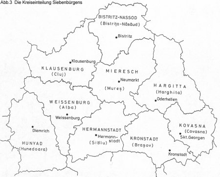Siebenbrgen, Rumnien und die Landkreise