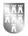 Aufkleber ausgestanzt - Wappen der Siebenbrger Sachsen - mittel - silber