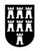 Aufkleber ausgestanzt - Wappen der Siebenbrger Sachsen - klein - schwarz